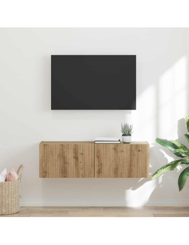 Mobile TV da parete Rovere Artigianale 98 x 31 x 29,5 cm