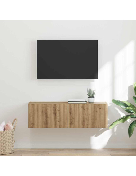 Mobile TV da parete Rovere Artigianale 98 x 31 x 29,5 cm