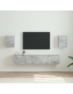 Mobile TV da parete 2 pcs Calcestruzzo 30 x 31 x 40 cm