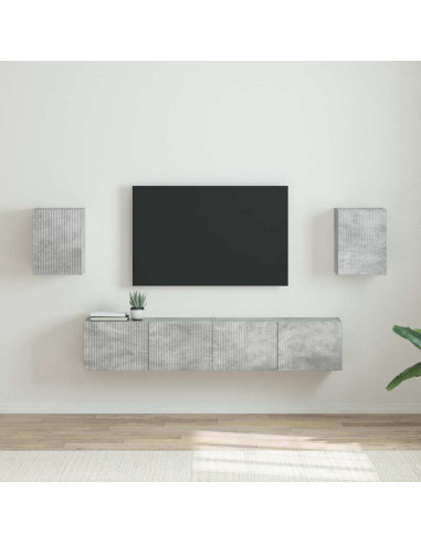 Mobile TV da parete 2 pcs Calcestruzzo 30 x 31 x 40 cm