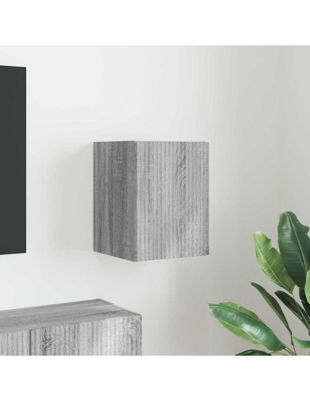 Mobile TV da parete Grigio Sonoma 30 x 31 x 40 cm