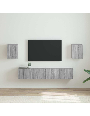 Mobile TV da parete 2 pcs Grigio Sonoma 30 x 31 x 40 cm