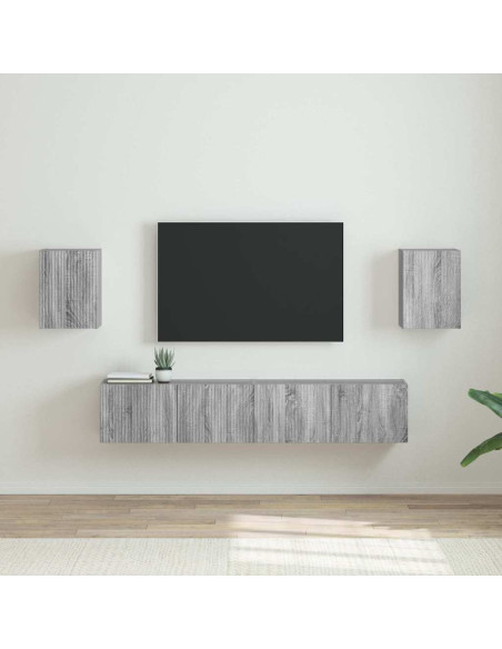 Mobile TV da parete 2 pcs Grigio Sonoma 30 x 31 x 40 cm