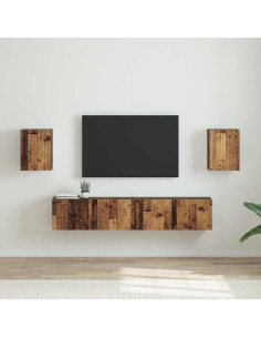 Mobile TV da parete 2 pcs Legno vecchio 30 x 31 x 40 cm
