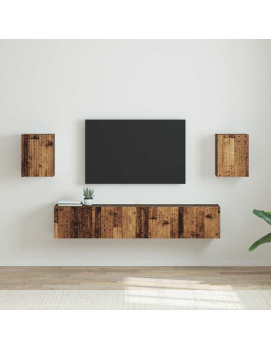 Mobile TV da parete 2 pcs Legno vecchio 30 x 31 x 40 cm