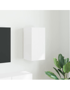 Mobile TV da parete Bianco 30 x 31 x 60 cm Legno multistrato