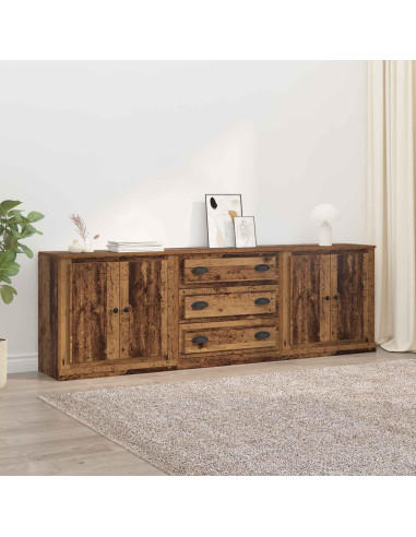 Sideboards con cassetto 3 pcs Legno vecchio 70 x 35,5 x 67,5 cm