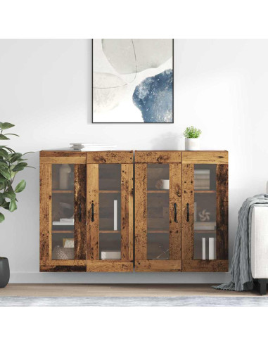 Armadi da Parete 2 pcs Legno vecchio 69,5 x 34 x 90 cm