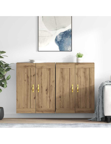 Mobile a muro 2 pcs Rovere artigianale 69,5 x 34 x 90 cm