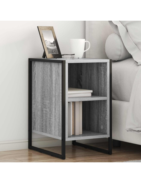 Comodino Grigio Sonoma 39.5 x 30 x 50 cm Legno multistrato