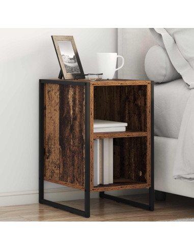 Comodino 2 pcs Legno vecchio 39.5 x 30 x 50 cm