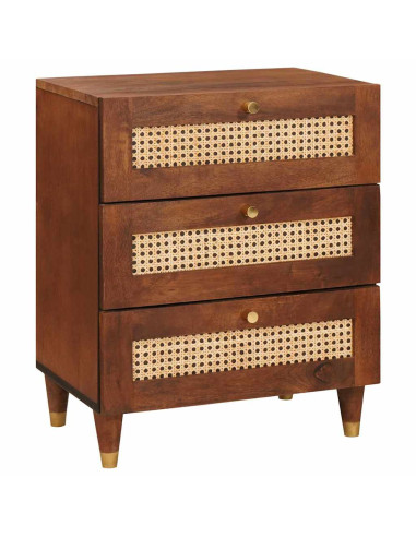 Comodini con cassetto 50 x 33 x 62 cm Legno di mango massello