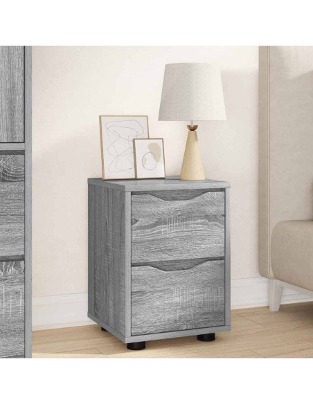 Comodino Grigio Sonoma 30,5 x 30 x 43 cm Legno multistrato