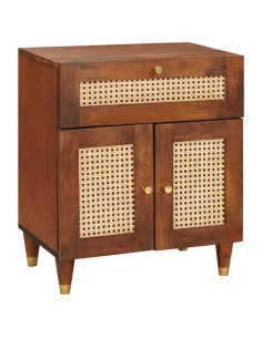 Comodini con cassetto 50 x 33 x 60 cm Legno di mango massello