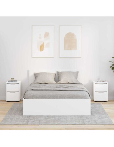 Comodini 2 pcs Bianco 30,5 x 30 x 43 cm Legno multistrato