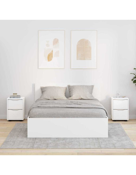 Comodini 2 pcs Bianco 30,5 x 30 x 43 cm Legno multistrato