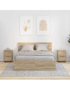 Comodini con cassetto 2 pcs Rovere Sonoma 30,5 x 30 x 43 cm