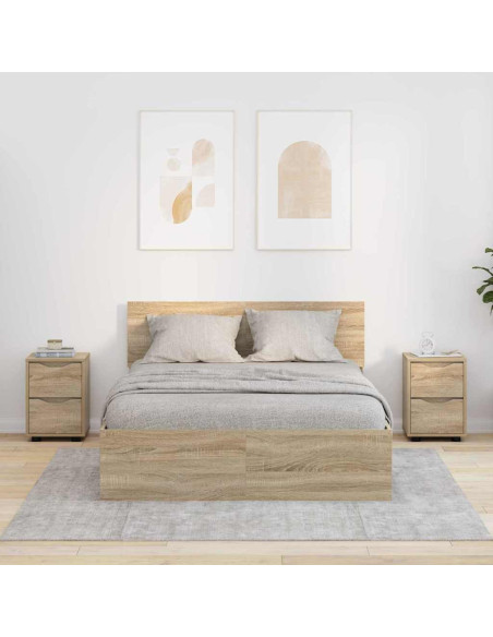 Comodini con cassetto 2 pcs Rovere Sonoma 30,5 x 30 x 43 cm