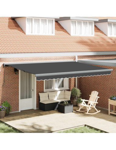 Tenda Retrattile Antracite e Grigio 400 × 300 cm