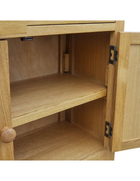 Credenza 90x33,5x83 cm in Legno Massello di Rovere