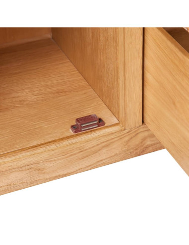 Credenza con 3 Cassetti 110x33,5x70 cm in Massello di Rovere