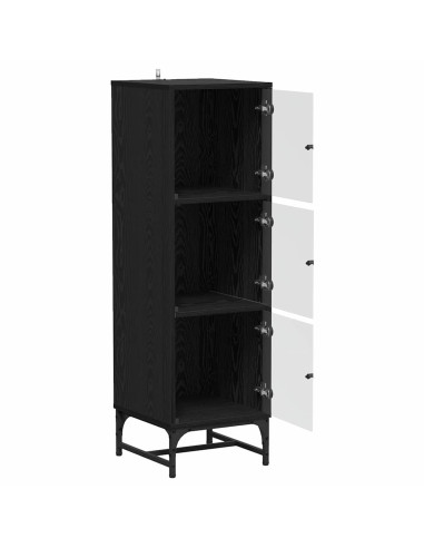 Credenza Rovere Nero 35 x 37 x 117 cm