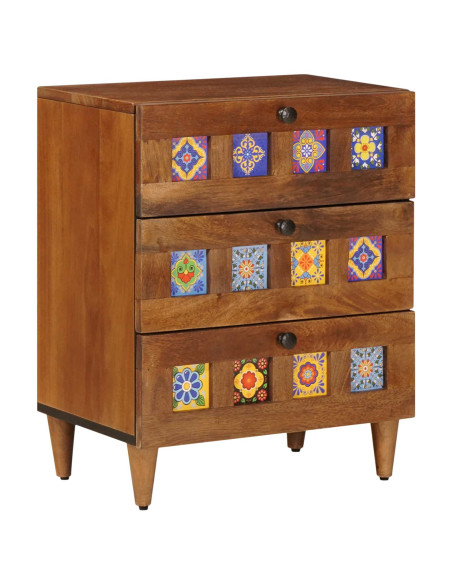 Armadio da Notte con cassetto Marrone 50 x 33 x 62 cm