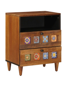 Armadio da Notte con cassetto Marrone 50 x 33 x 62 cm