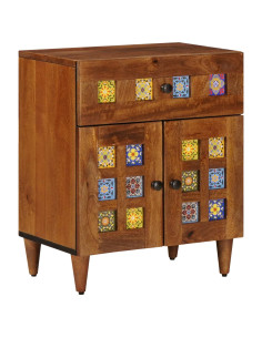 Armadio da Notte con cassetto Marrone 50 x 33 x 60 cm