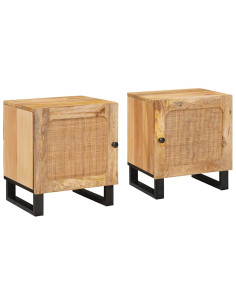 Armadio da Notte 2 pcs Naturale 40 x 33 x 46 cm
