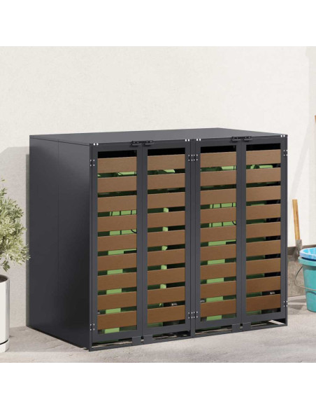 Contenitore per Rifiuti per 3 Bidoni 340 x 77.5 x 115.5 cm