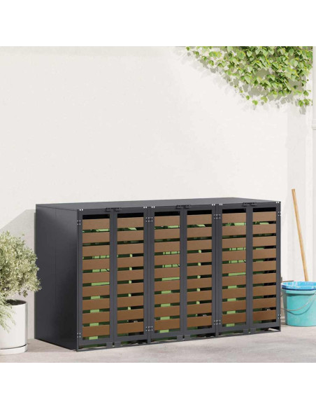 Contenitore per Rifiuti per 3 Bidoni 340 x 77.5 x 115.5 cm