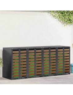 Contenitore per Rifiuti per 3 Bidoni 340 x 77.5 x 115.5 cm