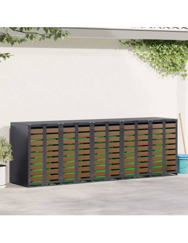 Contenitore per Rifiuti per 3 Bidoni 340 x 77.5 x 115.5 cm