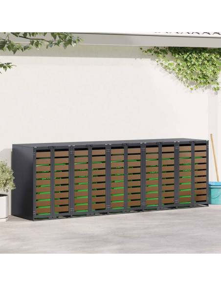 Contenitore per Rifiuti per 3 Bidoni 340 x 77.5 x 115.5 cm