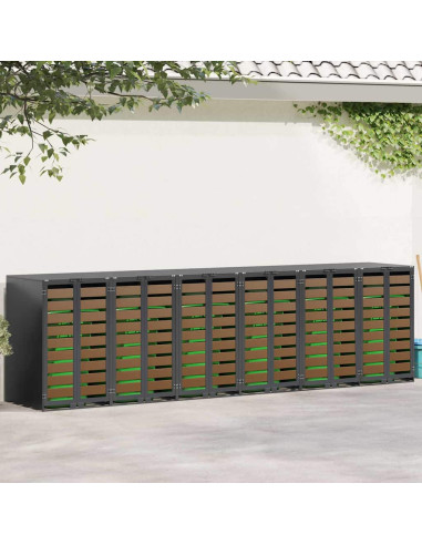 Contenitore per Rifiuti per 3 Bidoni 340 x 77.5 x 115.5 cm