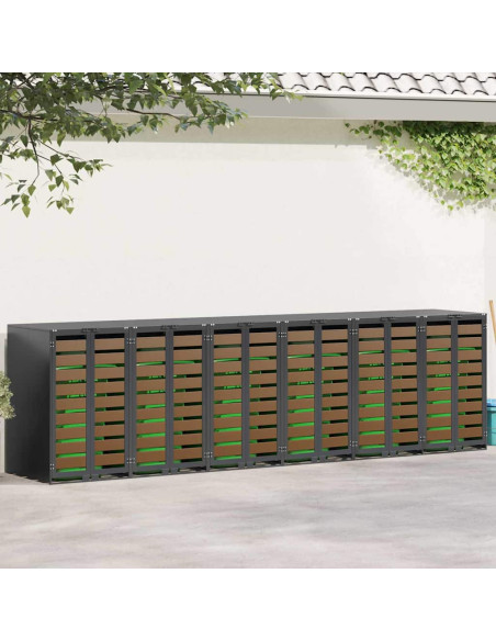 Contenitore per Rifiuti per 3 Bidoni 340 x 77.5 x 115.5 cm