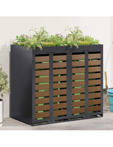 Contenitore per Rifiuti per 3 Bidoni 340 x 77.5 x 115.5 cm