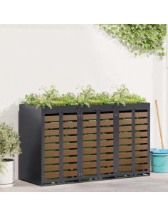 Contenitore per Rifiuti per 3 Bidoni 340 x 77.5 x 115.5 cm