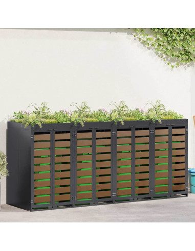 Contenitore per Rifiuti per 3 Bidoni 340 x 77.5 x 115.5 cm