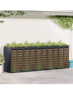 Contenitore per Rifiuti per 3 Bidoni 340 x 77.5 x 115.5 cm