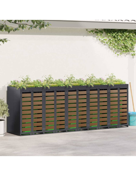 Contenitore per Rifiuti per 3 Bidoni 340 x 77.5 x 115.5 cm