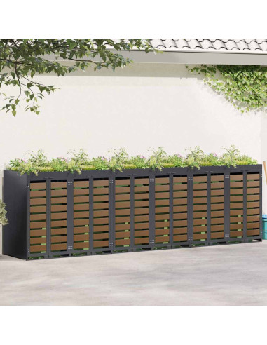 Contenitore per Rifiuti per 3 Bidoni 340 x 77.5 x 115.5 cm