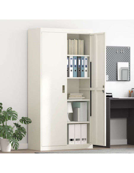 Armadio 2 pcs Bianco 90 x 40 x 180 cm Acciaio