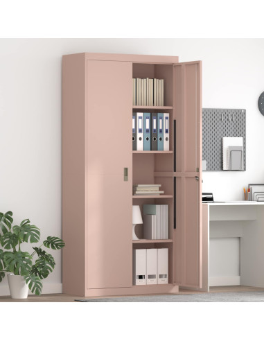 Armadio 2 pcs Rosa 90 x 40 x 200 cm Acciaio