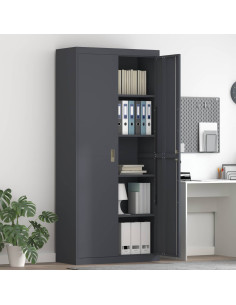 Armadio 2 pcs Antracite 90 x 40 x 200 cm Acciaio