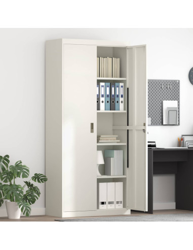 Armadio 2 pcs Bianco 90 x 40 x 200 cm Acciaio