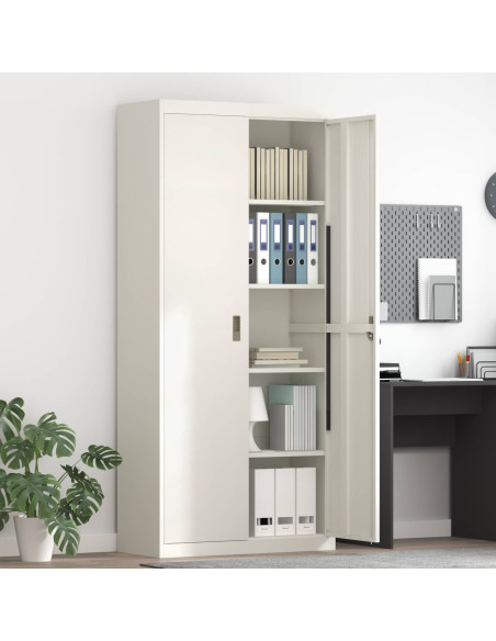 Armadio 2 pcs Bianco 90 x 40 x 200 cm Acciaio