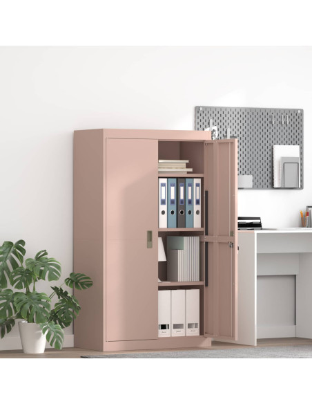 Armadio 2 pcs Rosa 80 x 40 x 140 cm Acciaio