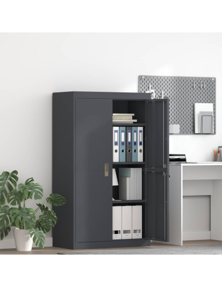 Armadio 2 pcs Antracite 80 x 40 x 140 cm Acciaio